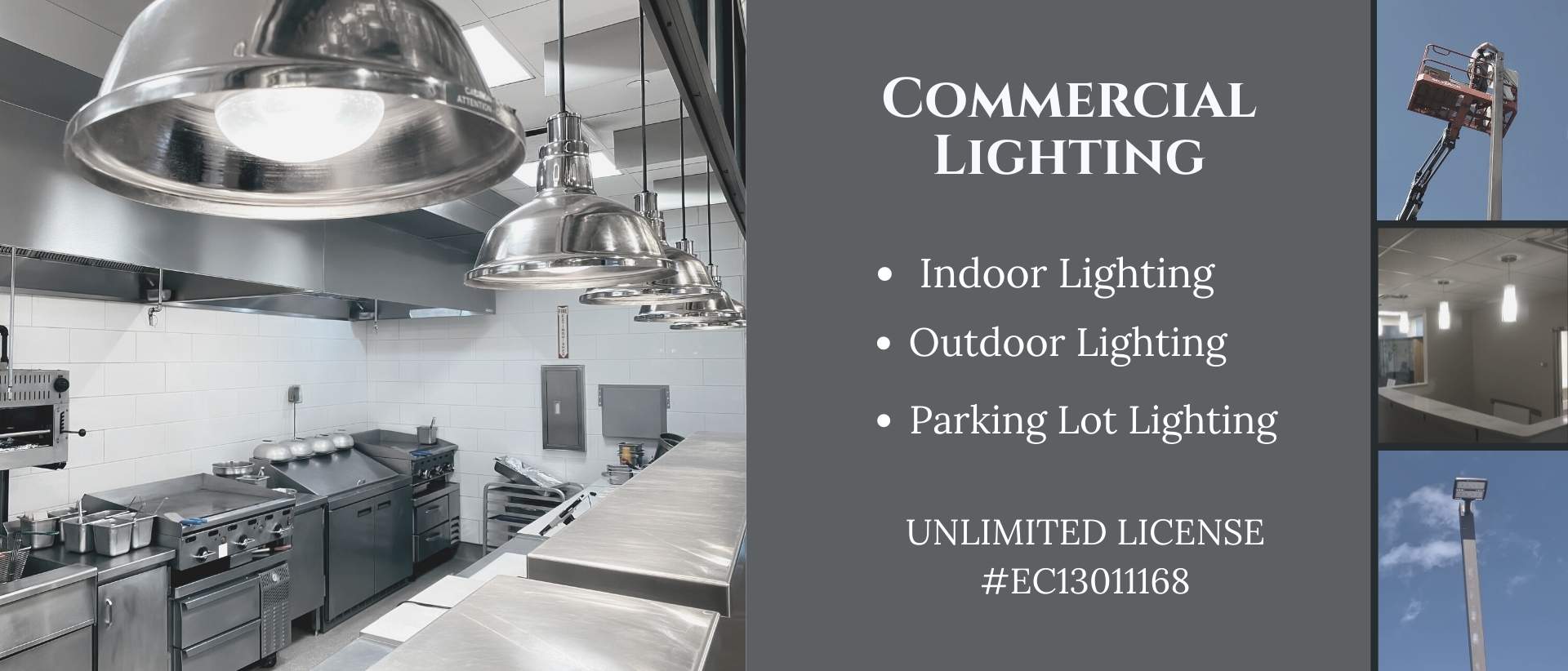 Pendant commercial lighting & parking lot lighting